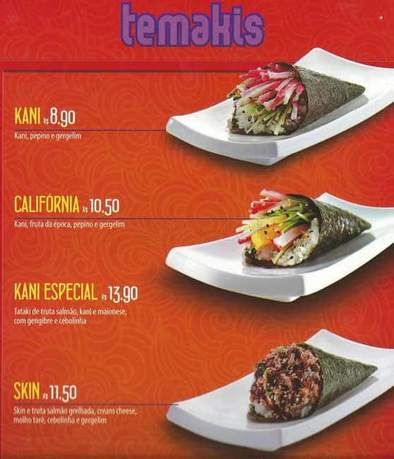 Gendai - Restaurante Japonês cardápio