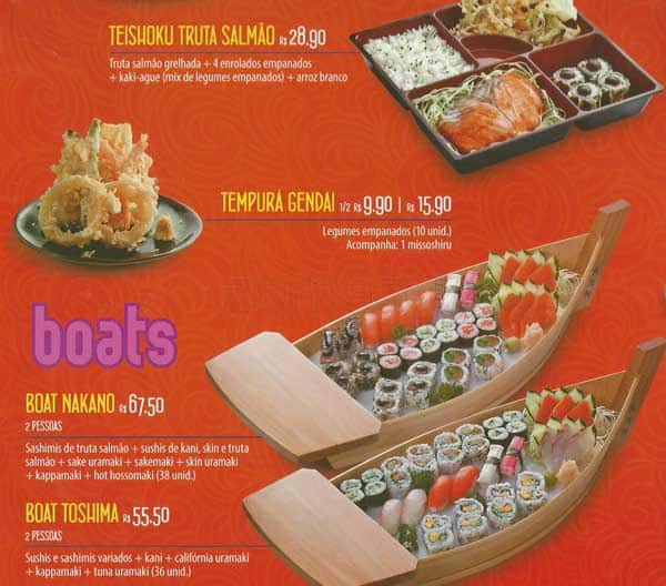 Gendai - Restaurante Japonês cardápio