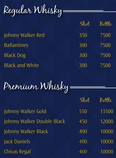 Waters Beach Lounge & Grill menu