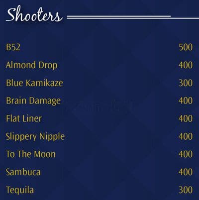 Waters Beach Lounge & Grill menu