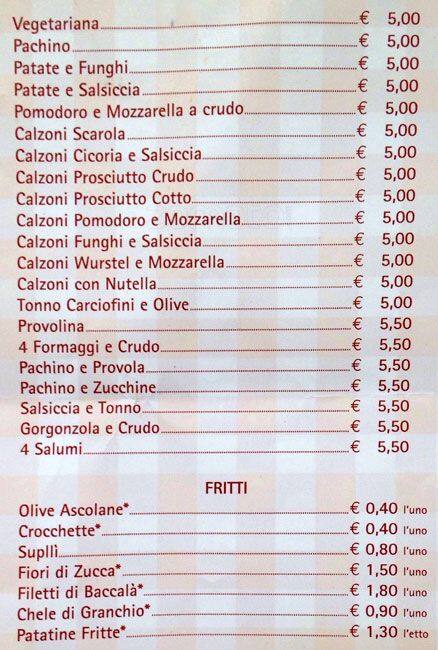 Menu di Barone Luca 