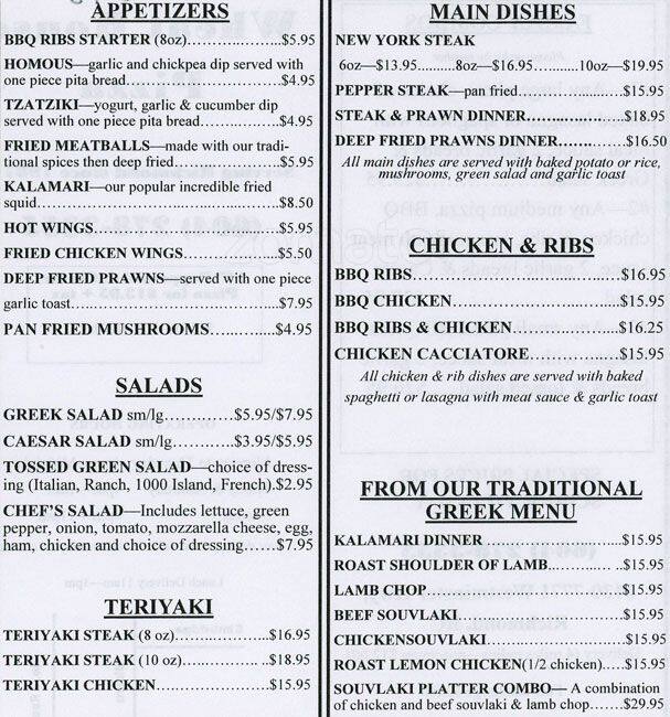 Wheat House Pizza Menu, Menu for Wheat House Pizza, Central Richmond