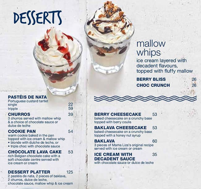 Menu at Ocean Basket Windmill Casino restaurant, Bloemfontein, Shop No 10