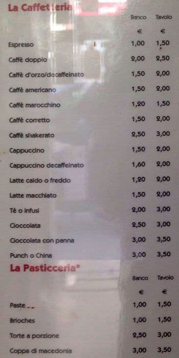 Menu di Scarlatti 