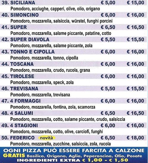 Menu di Sorriso 