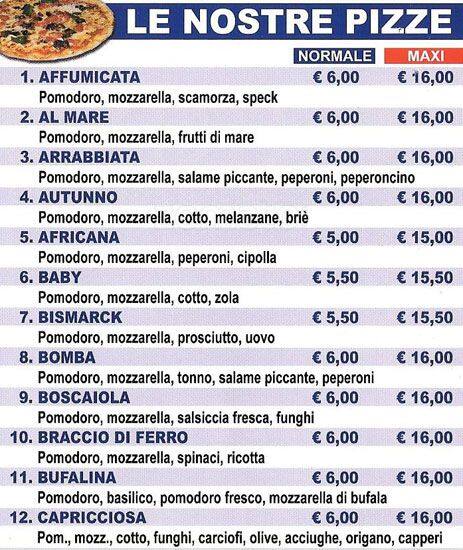 Menu di Sorriso 
