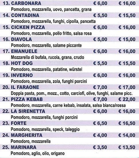 Menu di Sorriso 