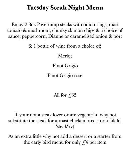 Menu at The Peppermill Bistro restaurant, Billingham
