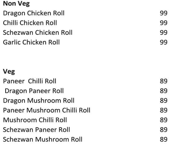 36 China Town menu