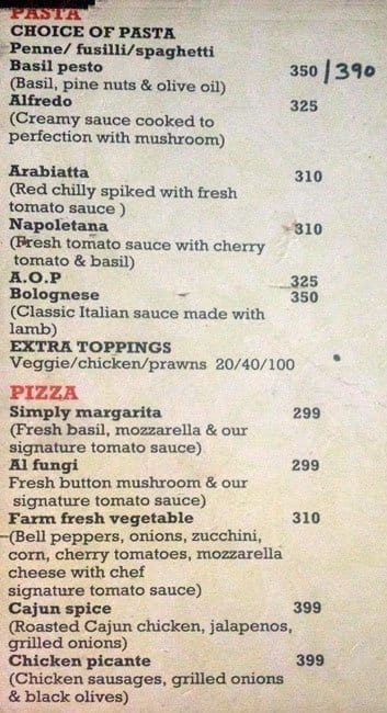 Fino menu