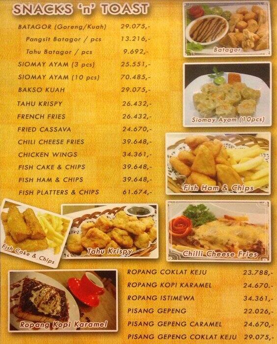 Toko Kopi Aroma Nusantara Menu Zomato Indonesia