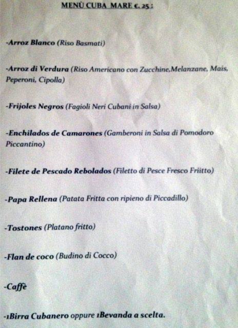 Menu di Aldo ai Musei Vaticani 