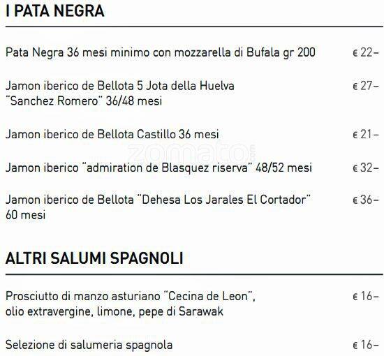 Menu di Romeo Chef & Baker, Prati 