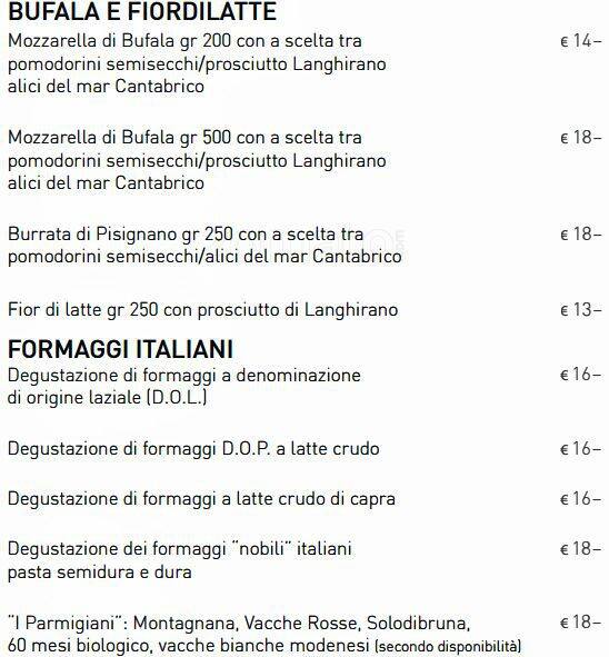 Menu di Romeo Chef & Baker, Prati 