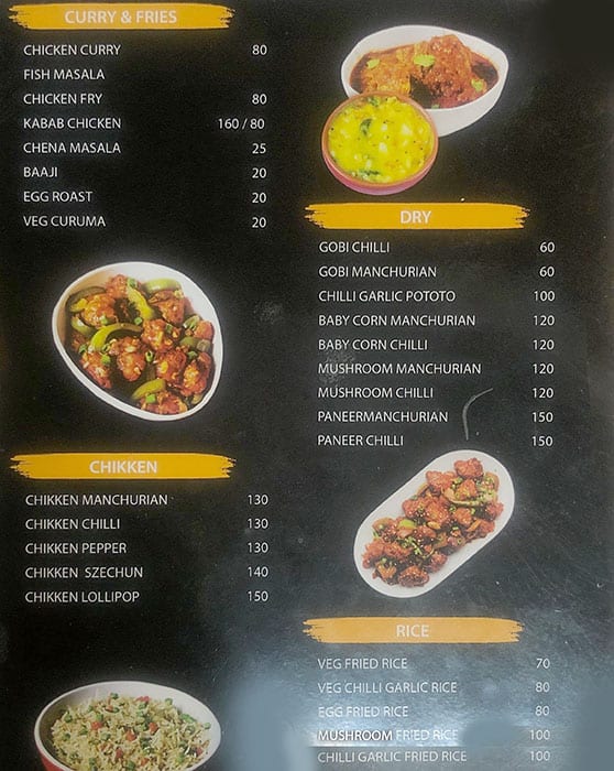 Menu of Olive Foods, JP Nagar, Bangalore