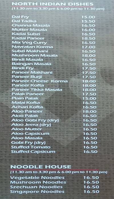 Menu at Vasanta Bhavan Vegetarian Restaurant | Al Karama Dubai, Dubai ...