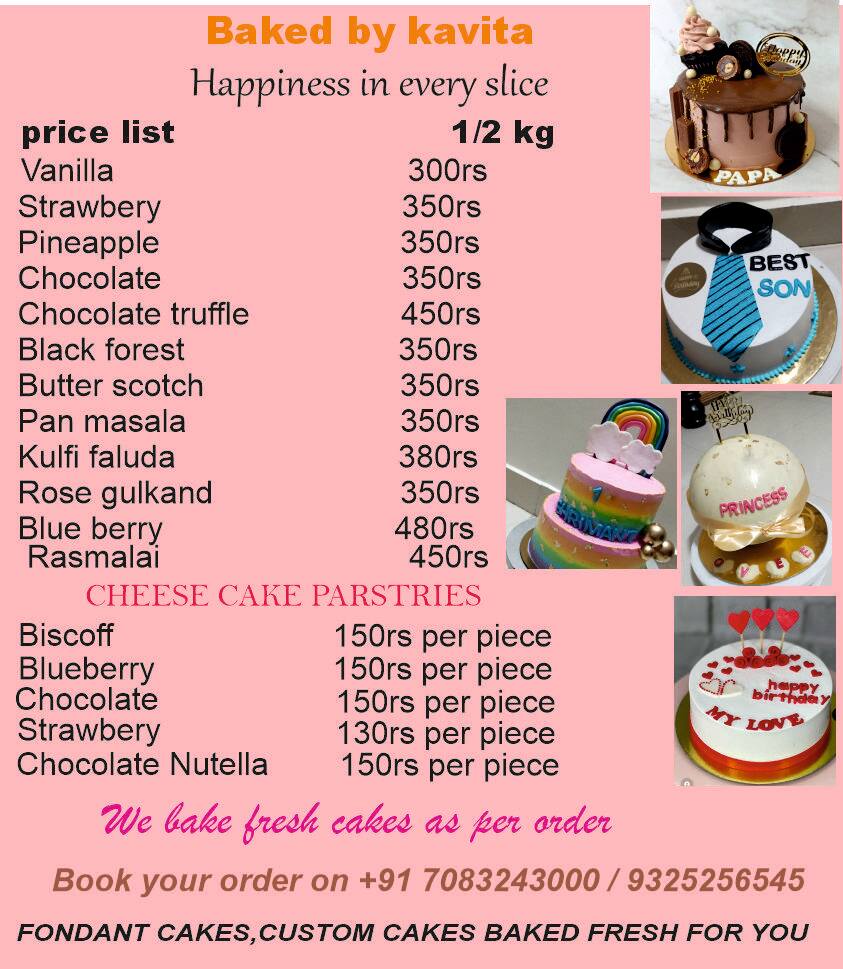 Menu of Baked By Kavita, Pimpri, Pune