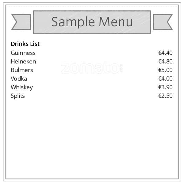 The Hut Menu, Menu for The Hut, Phibsborough, Dublin Zomato Ireland