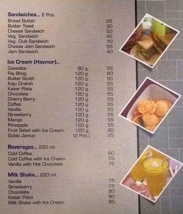 Kalrav Restaurant (RTO) menu