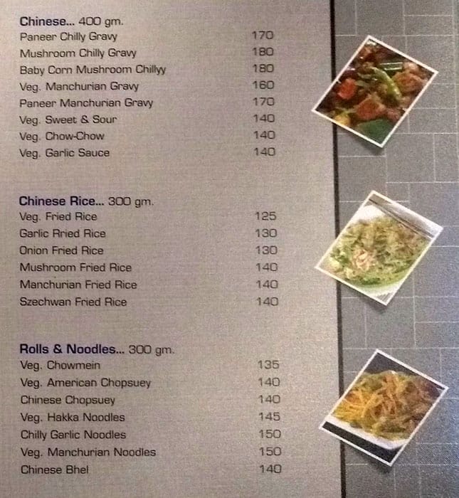 Kalrav Restaurant (RTO) menu