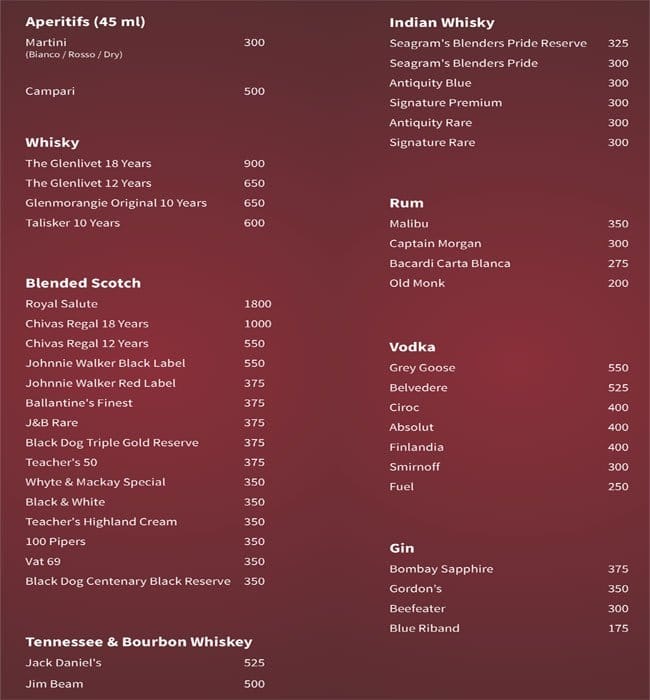 Pinxx - Hotel Royal Orchid Central Menu - Zomato