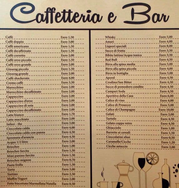 Menu di Mood Srl 