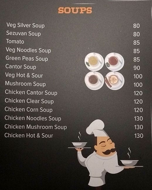 Menu of The Vintage Restaurant & Bar, RTC X roads, Hyderabad