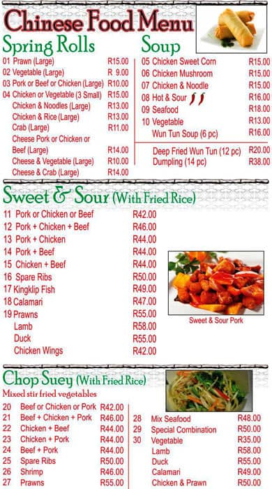 Kim Bo And Sushi Menu, Menu for Kim Bo And Sushi, Waverley, Pretoria ...