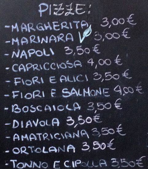 Menu di Trattoria degli Equi 