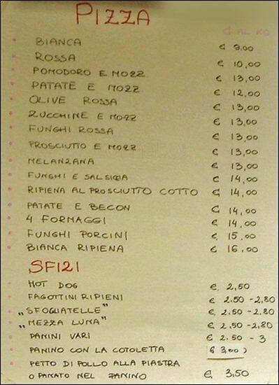 Menu di Pizza & Sfizi 