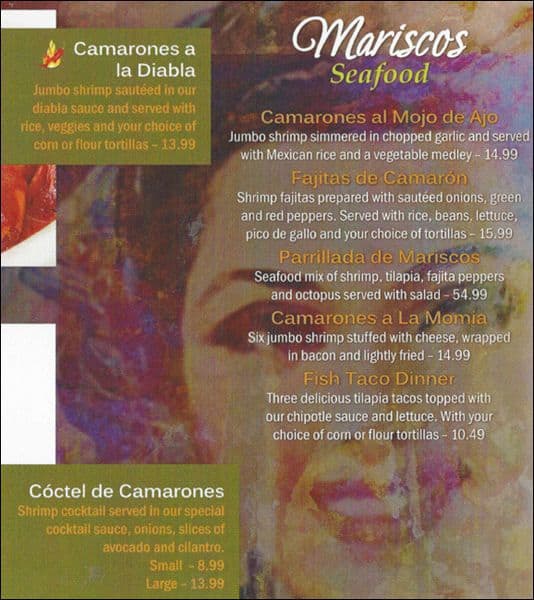 Menu at Carmina's Restaurant and Banquets, Elgin