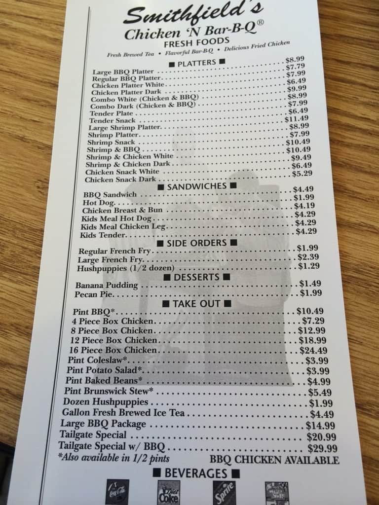 Smithfield Menu Prices - How do you Price a Switches?