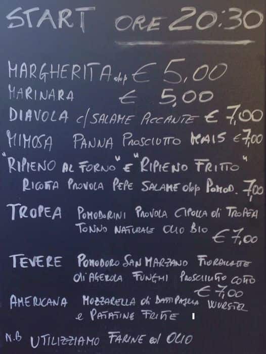 Menu di Sorbillo - Lungotevere Expo 