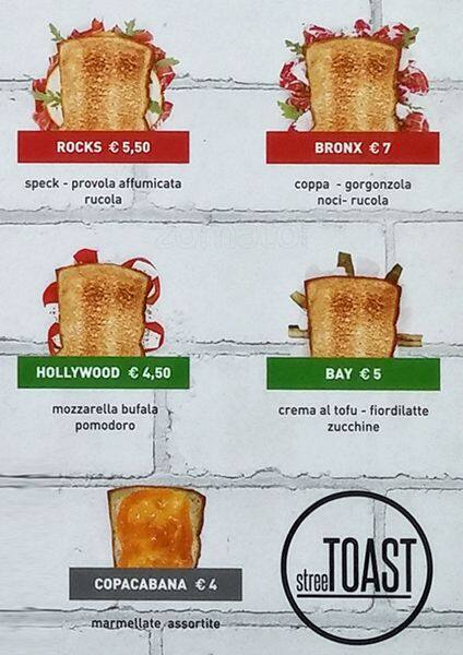 Menu di StreeTOAST 