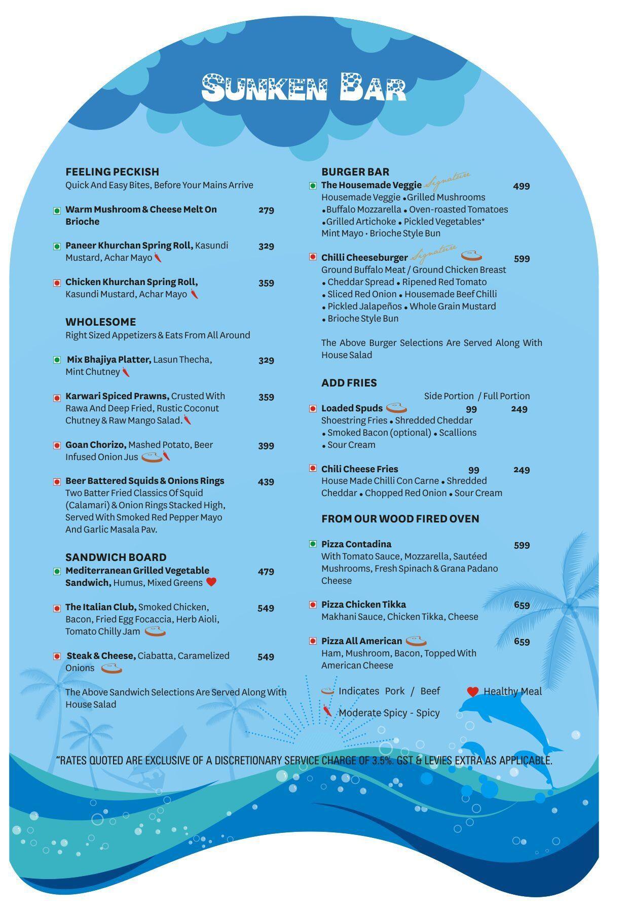 Sunken Bar - Novotel Goa Resort & Spa Menu - Zomato