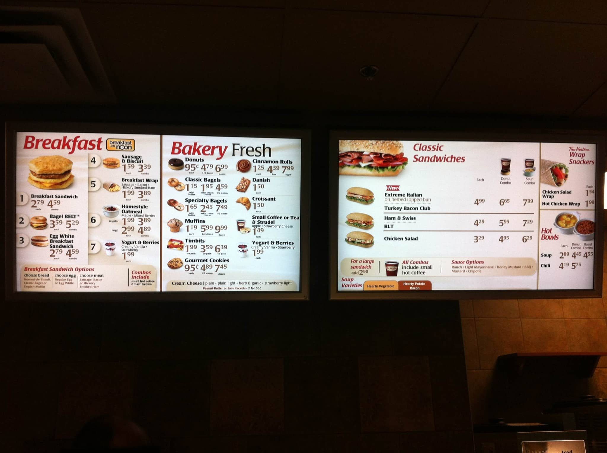 Tim Hortons Menu, Menu for Tim Hortons, Lethbridge ...