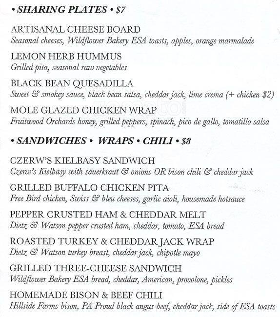 Yards Brewery Menü, Yards Brewery, Northern Liberties, Philadelphia için Menü Urbanspoon/Zomato