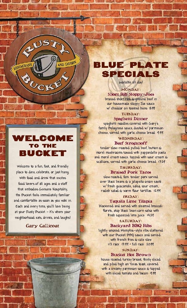 menu-at-rusty-bucket-pub-bar-dayton