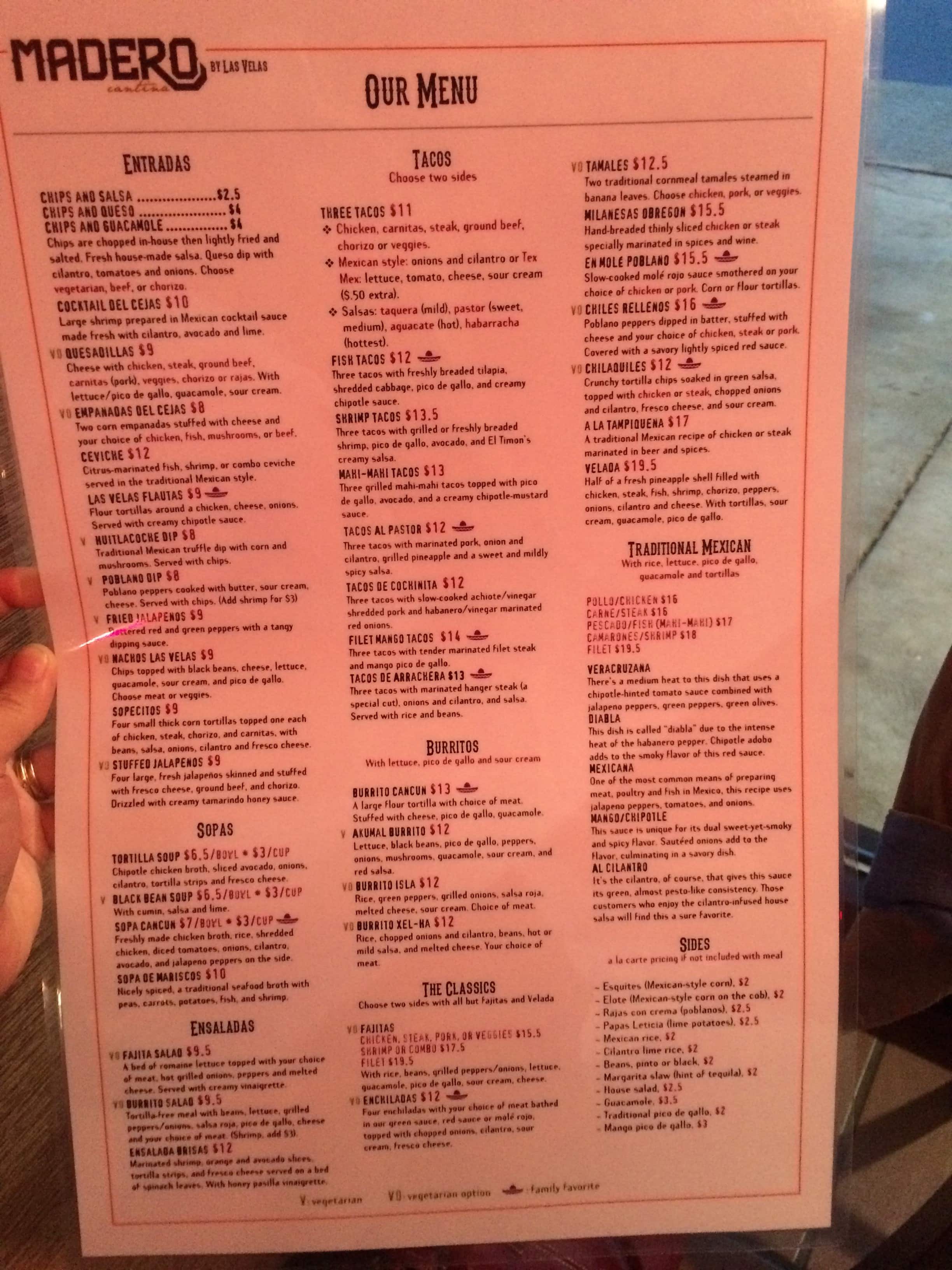 Madero Cantina Menu, Menu for Madero Cantina, Murrysville, Pittsburgh