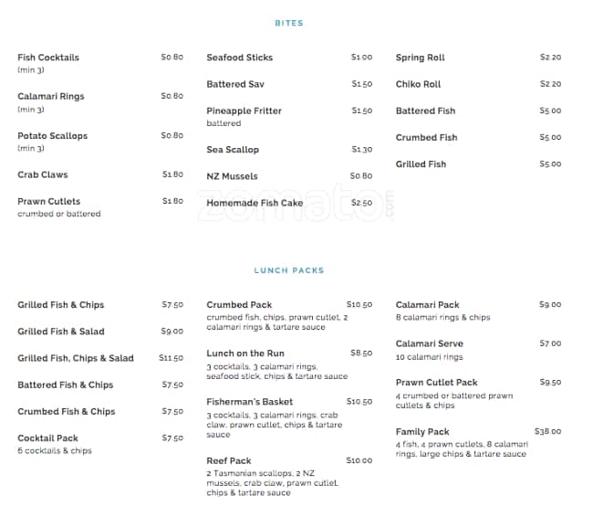 Hook up restaurant menu