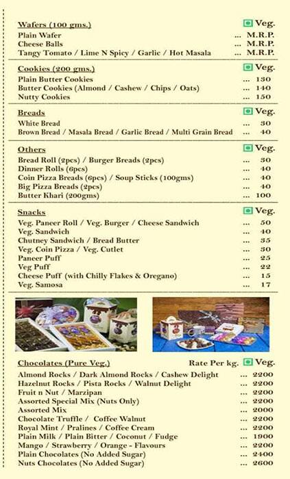 DARK TEMPTATIONS BANDRA menu