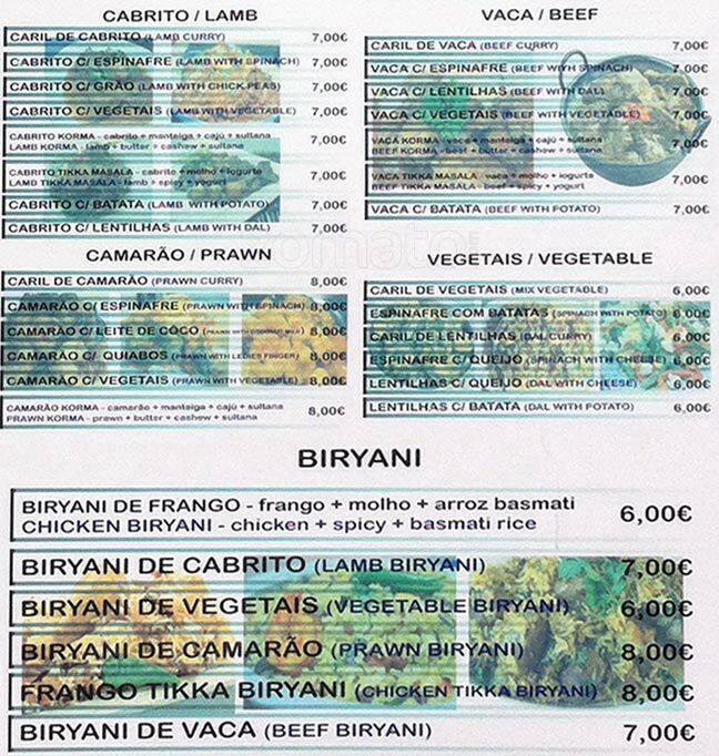 Dhaka Menu, Menu de Dhaka, Mouraria, Lisboa Zomato Portugal