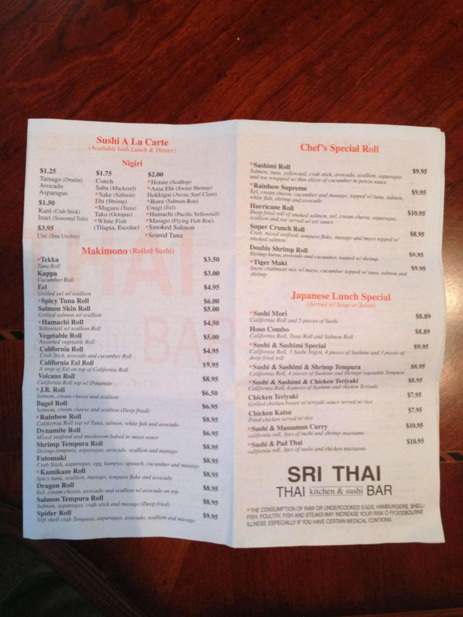 Sri Thai Menu Menu For Sri Thai Snellville Atlanta Urbanspoon Zomato   508322cc1f4609bcd1b82ac73a8c7073 