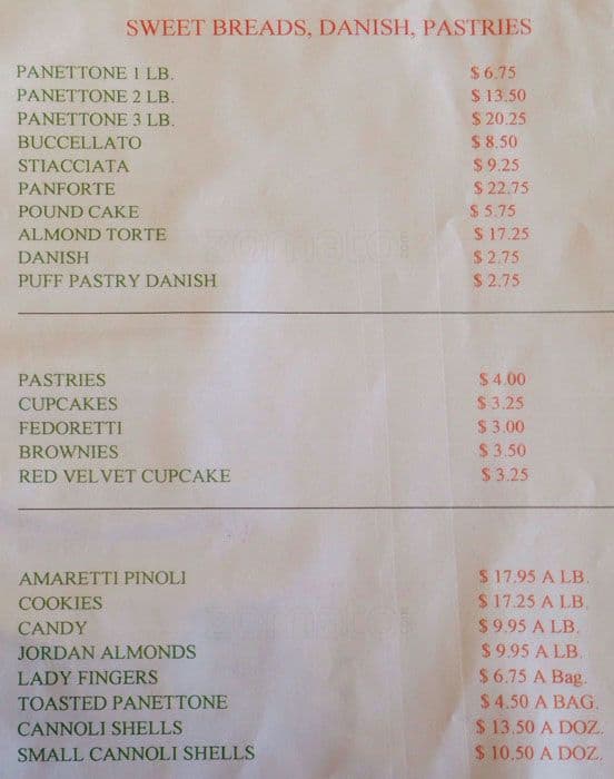 Dianda S Bakery Menu Menu For Dianda S Bakery San Mateo