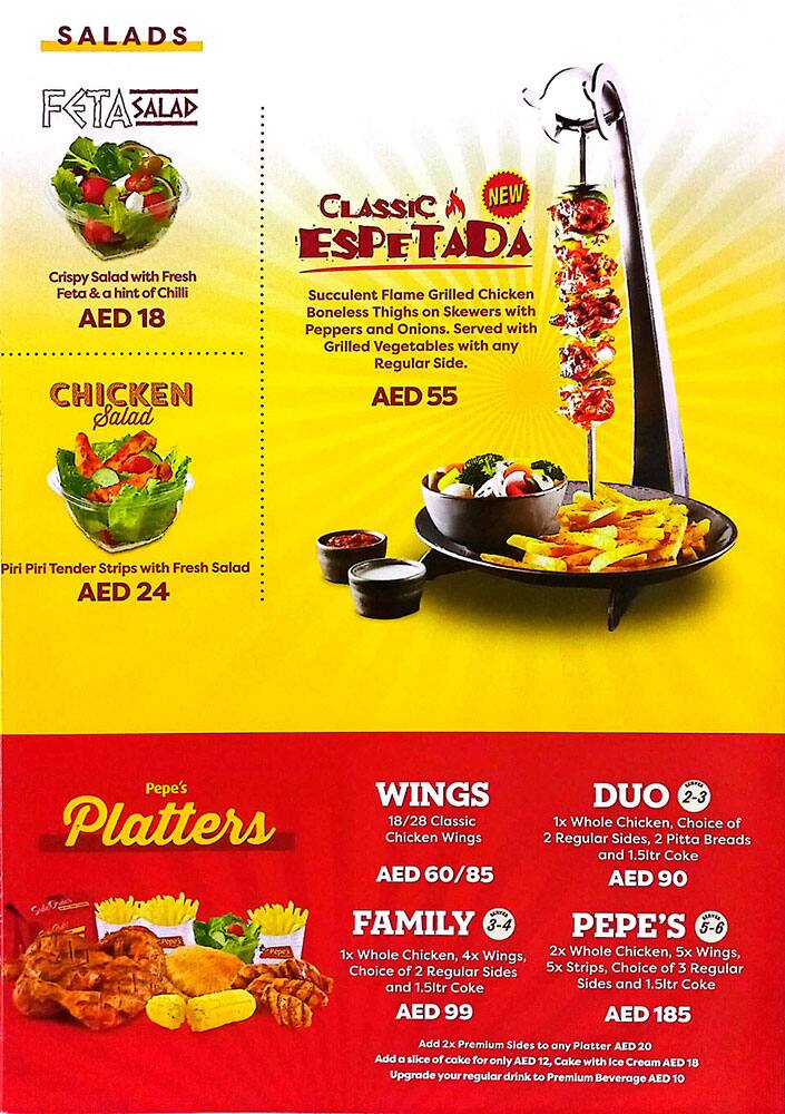 Piri store piri menu