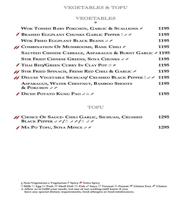 Le Belvedere - Le Meridien menu