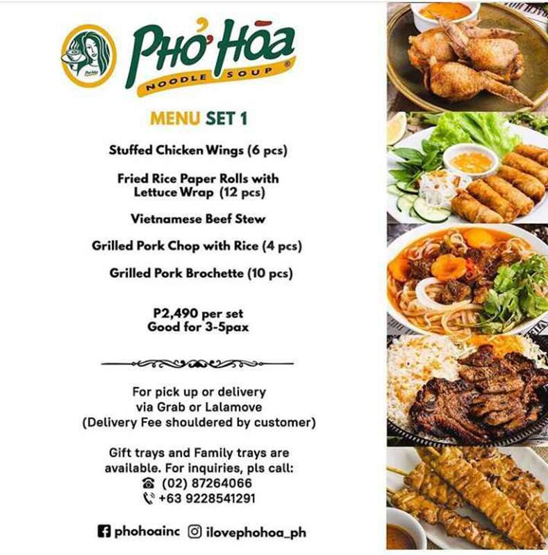 Menu At Pho Hoa - SM Megamall B Restaurant, Mandaluyong