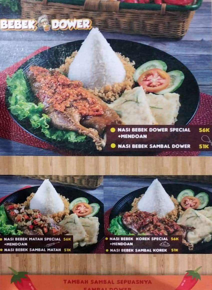 Bebek Dower Menu Menu For Bebek Dower Grogol Jakarta