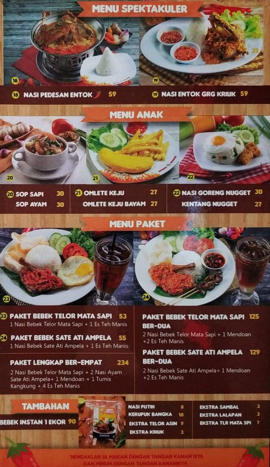 Bebek Dower Menu Menu For Bebek Dower Grogol Jakarta