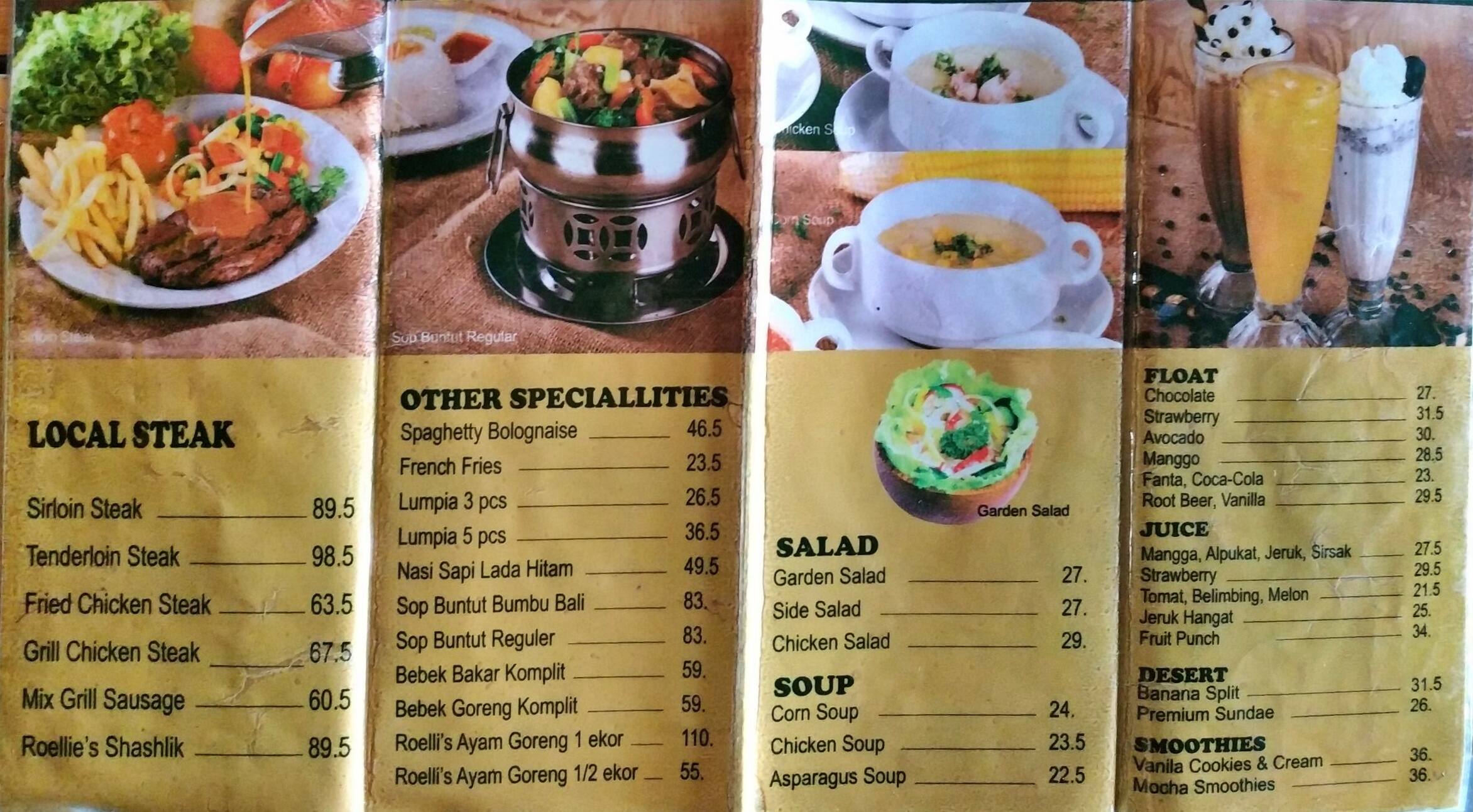 Roellies Menu Menu For Roellies Cibubur Jakarta